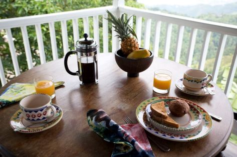 Daily full breakfast at Strawberry Hill, Jamaica